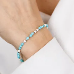 Turkus - srebrna bransoletka na zdrowie, ochronę, szczęście - Skarby Oceanu