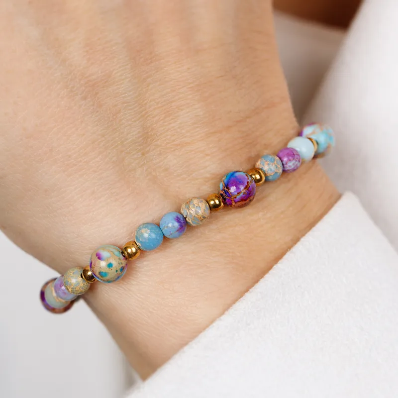 Jaspis, Hematyt - bransoletka na sznurku na zdrowie, odwagę, spokój - Refleksja Zdrowia