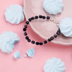 Noc Kairu, Hematyt - srebrna bransoletka na harmonię, uzdrowienie, spokój - Magiczna Noc