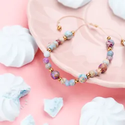 Jaspis, Hematyt - bransoletka na sznurku na zdrowie, odwagę, spokój - Refleksja Zdrowia