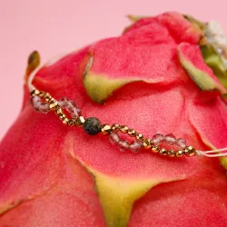 Kwarc Dymny, Turkus, Hematyt - bransoletka na sznurku na siłę, uzdrawianie, kreatywność - Duchowe Przebudzenie