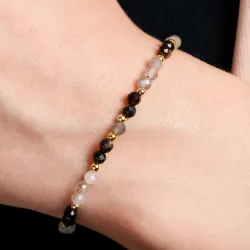 Komplet biżuterii srebro pozłacane bransoletka i naszyjnik - Wewnętrzna Ochrona