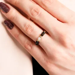 Komplet biżuterii srebro pozłacane bransoletka i naszyjnik - Wewnętrzna Ochrona