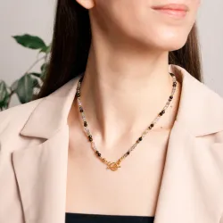 Komplet biżuterii srebro pozłacane bransoletka i naszyjnik - Duchowe Przebudzenie