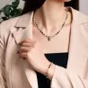 Komplet biżuterii srebro pozłacane bransoletka i naszyjnik - Kobieca Energia - Ezoteryczna Elegancja