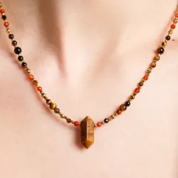 Komplet biżuterii srebro pozłacane bransoletka i naszyjnik - Ezoteryczna Elegancja