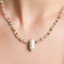 Komplet biżuterii srebro pozłacane bransoletka i naszyjnik - Zdrowie - Ezoteryczna Elegancja