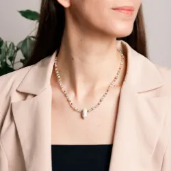 Komplet biżuterii srebro pozłacane bransoletka i naszyjnik - Ezoteryczna Elegancja