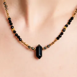 Komplet biżuterii srebro pozłacane bransoletka i naszyjnik - Ezoteryczna Elegancja