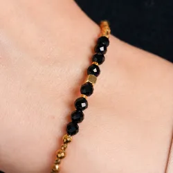 Komplet biżuterii srebro pozłacane bransoletka i naszyjnik - Ezoteryczna Elegancja