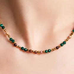 Komplet biżuterii srebro pozłacane bransoletka i naszyjnik - Światło Spokoju