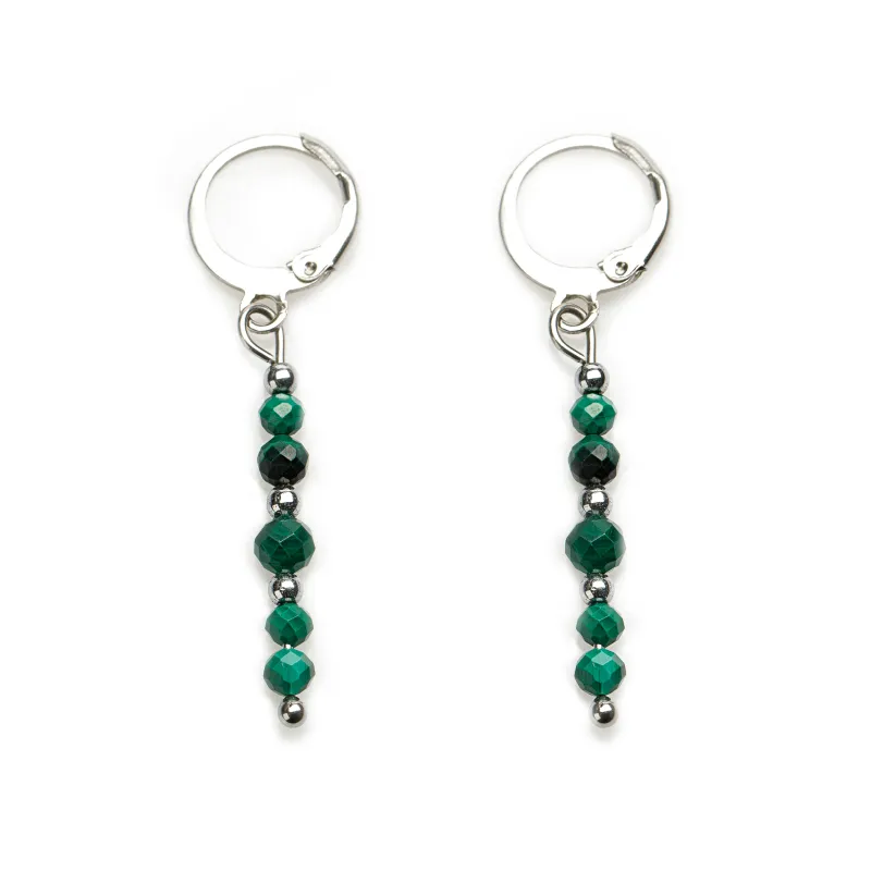 Malachit - kolczyki na odwagę, siłę, spokój - Stella