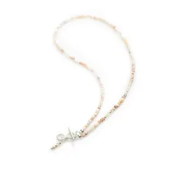 Opal, Cytryn - srebrny naszyjnik na kreatywność, harmonię, miłość - Pocałunek Miłości