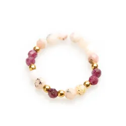 Rubin, Opal - pierścionek na miłość, spokój, uzdrowienie - Pocałunek Miłości