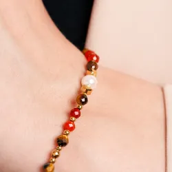 Komplet biżuterii srebro bransoletka i naszyjnik - Symfonia Bogactwa