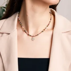 Komplet biżuterii srebro bransoletka i naszyjnik - Wewnętrzna Ochrona