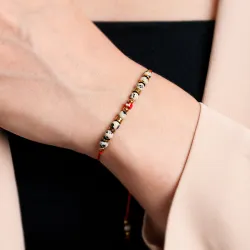 Jaspis - bransoletka na sznurku na zdrowie, odwagę, spokój - Refleksja Zdrowia