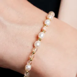 Komplet biżuterii srebro pozłacane bransoletka i naszyjnik - Skarby Oceanu