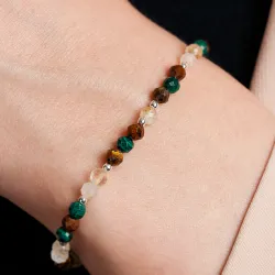 Komplet biżuterii srebro pozłacane bransoletka i naszyjnik - Symfonia Bogactwa