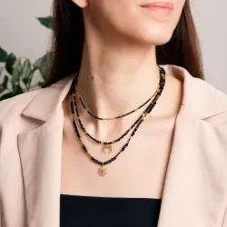 Komplet biżuterii srebro pozłacane naszyjnik, naszyjnik i naszyjnik - Plejady