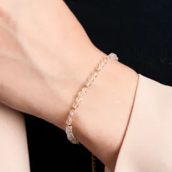 Komplet biżuterii srebro pozłacane bransoletka i naszyjnik - Światło Spokoju