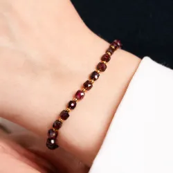 Granat, Hematyt - bransoletka na zdrowie, miłość, kreatywność - Pocałunek Miłości