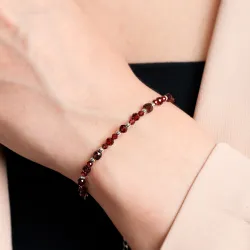 Komplet biżuterii srebro bransoletka i naszyjnik - Pocałunek Miłości