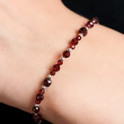 Komplet biżuterii srebro bransoletka i naszyjnik - Pocałunek Miłości