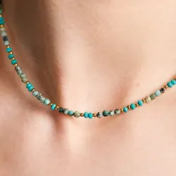 Komplet biżuterii srebro pozłacane bransoletka i naszyjnik - Oaza Szczęścia