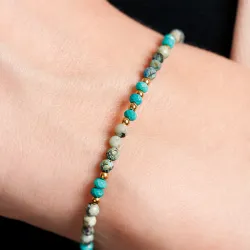 Komplet biżuterii srebro pozłacane bransoletka i naszyjnik - Oaza Szczęścia