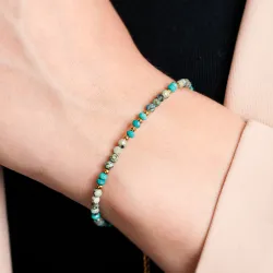 Komplet biżuterii srebro pozłacane bransoletka i naszyjnik - Oaza Szczęścia