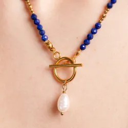 Komplet biżuterii z Lapis Lazuli i Perły — duchowość | Taliz
