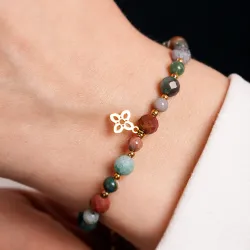 Agat, Hematyt - bransoletka na koncentrację, siłę, harmonię - Refleksja Zdrowia