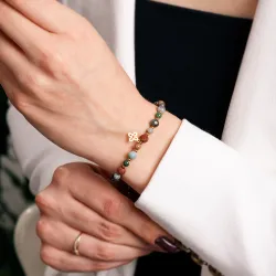 Agat, Hematyt - bransoletka na koncentrację, siłę, harmonię - Refleksja Zdrowia