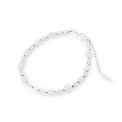 Noc Kairu, Akwamaryn, Lapis Lazuli - srebrna pozłacana bransoletka na zdrowie, odwagę, harmonię - Skarby Oceanu