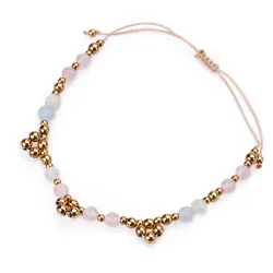 Morganit, Hematyt - bransoletka na sznurku na miłość, radość, harmonię - Pocałunek Miłości