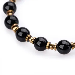 Turmalin, Hematyt - bransoletka na ochronę, bogactwo, uzdrowienie - Wewnętrzna Ochrona