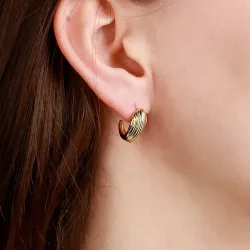 Kolczyki srebrne pozłacane próby 925, łezka - Silver