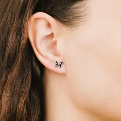 Kolczyki srebrne próby 925, motyl - Silver