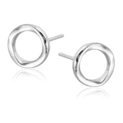 Kolczyki srebrne próby 925, koło - Silver