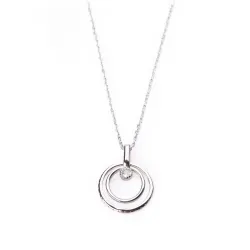Cyrkonia - naszyjniki damskie srebrne próby 925, koło - Silver