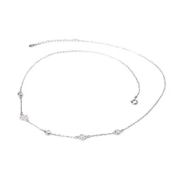 Cyrkonia - naszyjniki damskie srebrne próby 925, koło - Silver