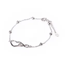 Bransoletki Damskie srebrne próby 925, serce - Silver