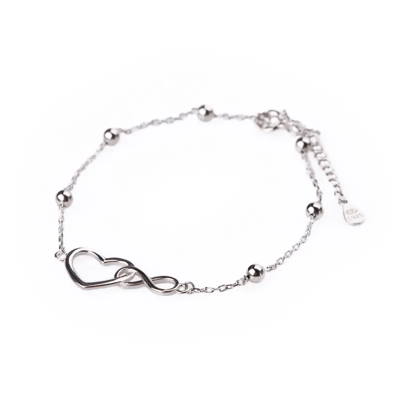 Bransoletki Damskie srebrne próby 925, serce - Silver