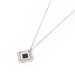 Naszyjniki Damskie srebrne próby 925, kwiat - Silver