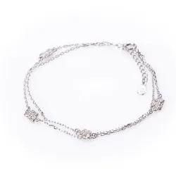 Cyrkonia - bransoletki damskie srebrne próby 925, motyl - Silver