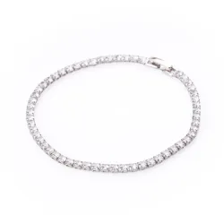 Cyrkonia - srebrna bransoletka próby 925 - Silver