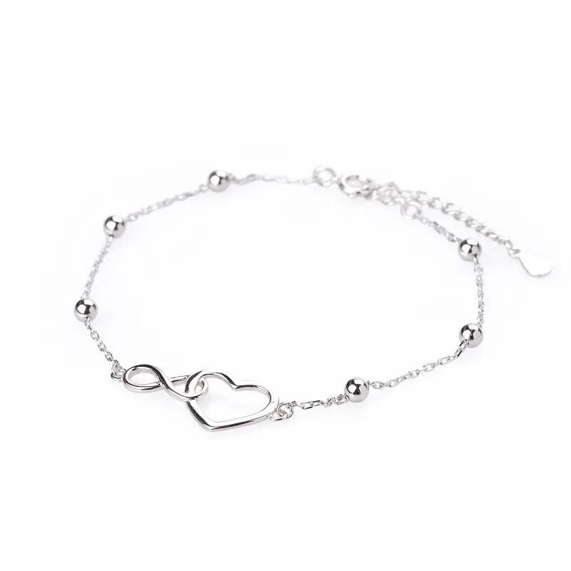 Bransoletki Damskie srebrne próby 925, serce - Silver