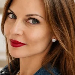 Cyrkonia - srebrne kolczyki próby 925, kwadrat - Silver