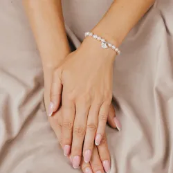 Perła - srebrna bransoletka na harmonię, uzdrowienie, spokój - Skarby Oceanu